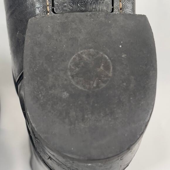 Vulcan Men's Size 9D Black Leather Western Boots Oil Resistant - Picture 12 of 16